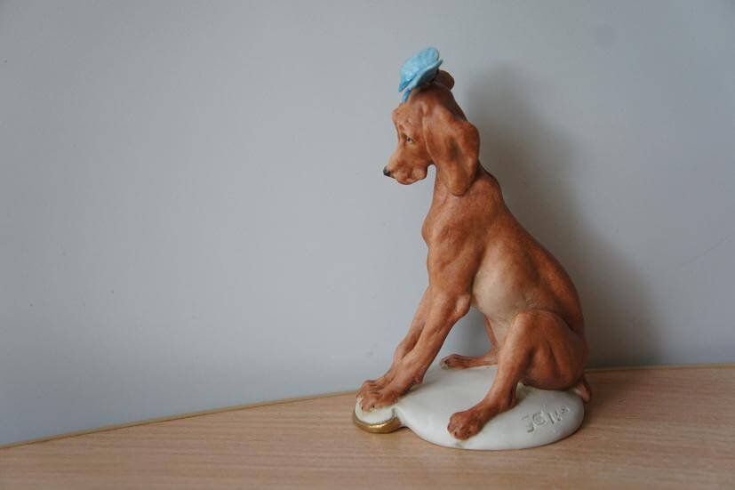 Собака, Giuseppe Cappe, Capodimonte, статуэтка