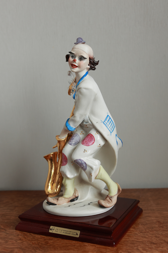 Клоун с саксофоном, Vittorio Sabadin, Capodimonte, статуэтка