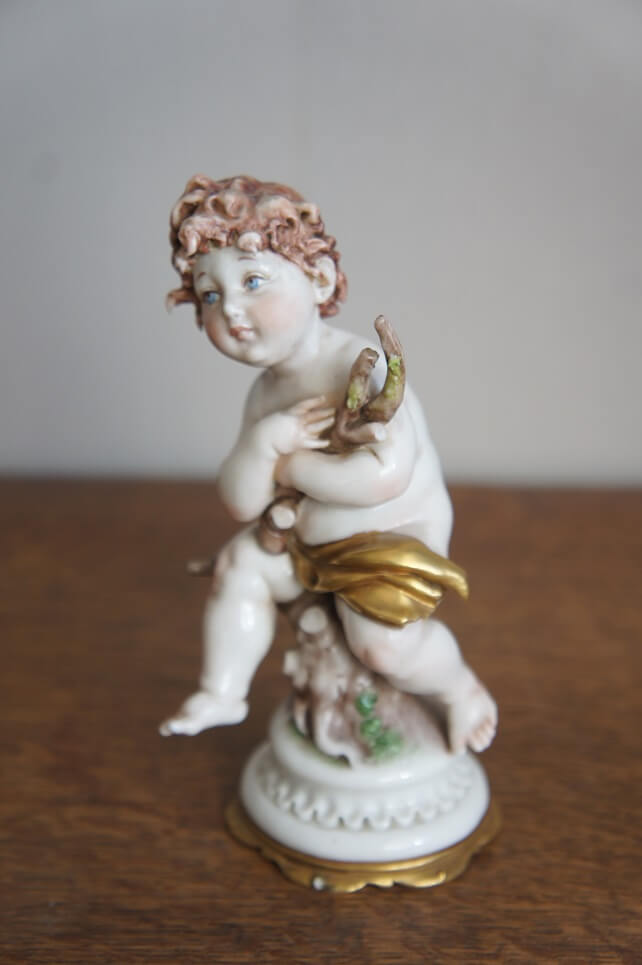 Малыш с хворостом, Giuseppe Cappe, Capodimonte, статуэтка