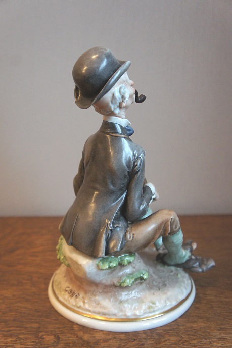 Шарманщик с таксой, Giuseppe Cappe, Capodimonte, статуэтка