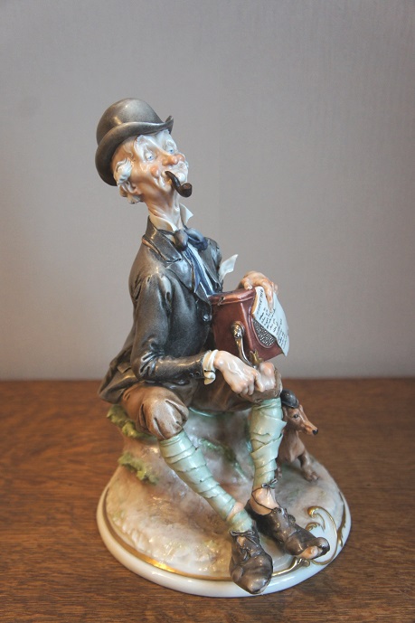 Шарманщик с таксой, Giuseppe Cappe, Capodimonte, статуэтка
