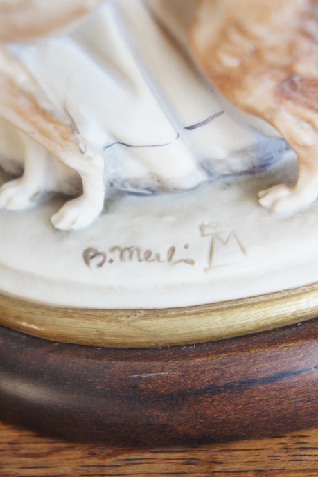 Девушка с борзой, Bruno Merli, Capodimonte, статуэтка