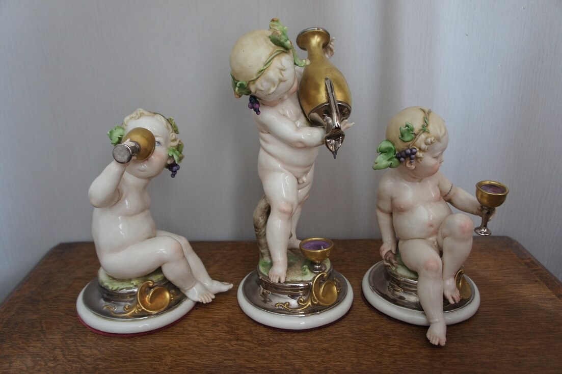 Трио античных малышей, Giuseppe Cappe, Capodimonte, статуэтка