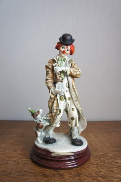 Клоун Джерри с собачкой, Giuseppe Armani Florence, Capodimonte, статуэтка, KunstGalerie.ru