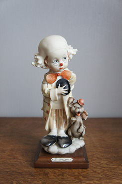Клоун поклон с собачкой, Giuseppe Armani Florence, Capodimonte, статуэтка, KunstGalerie.ru