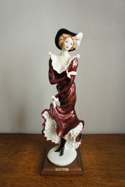 Дама в бордовом платье, Giuseppe Armani, Florence, Capodimonte, статуэтка, KunstGalerie.ru