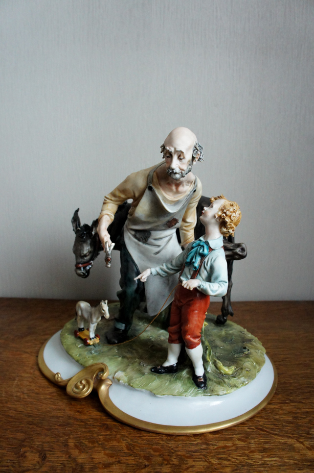 Кузнец и мальчик с лошадкой, Tyche Tosca, Capodimonte, статуэтка