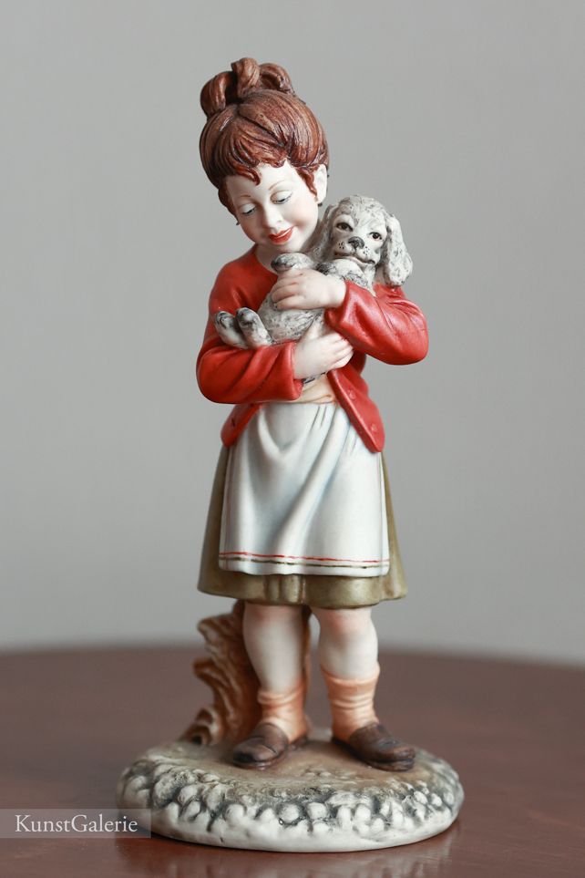 Девочка с собачкой, Defendi, Capodimonte, статуэтка