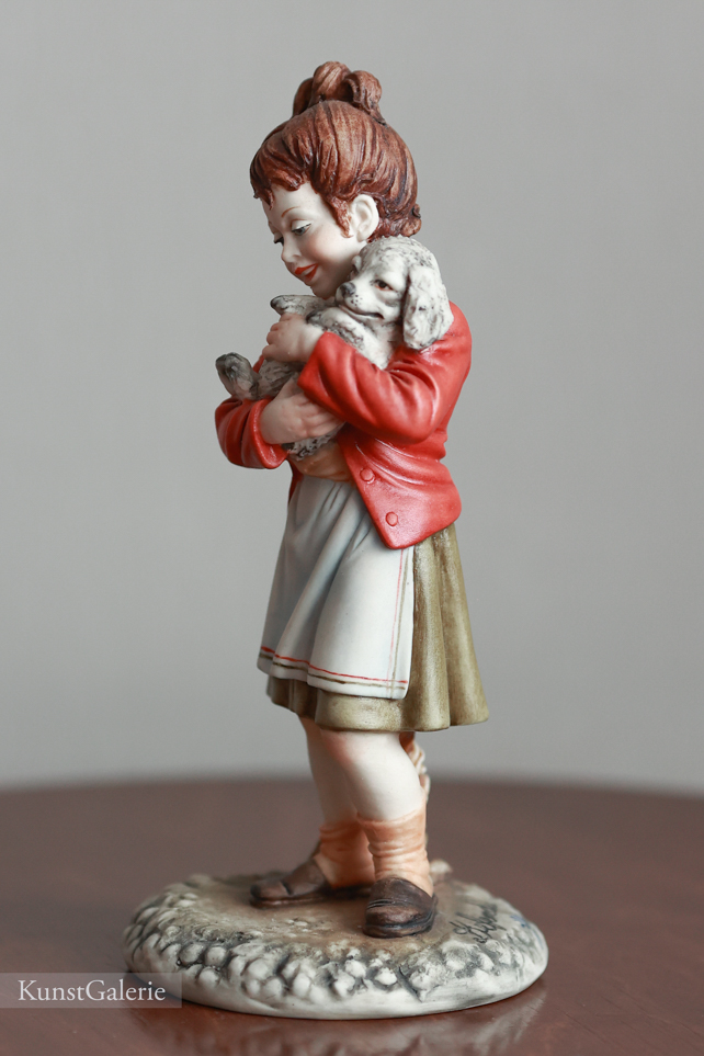 Девочка с собачкой, Defendi, Capodimonte, статуэтка