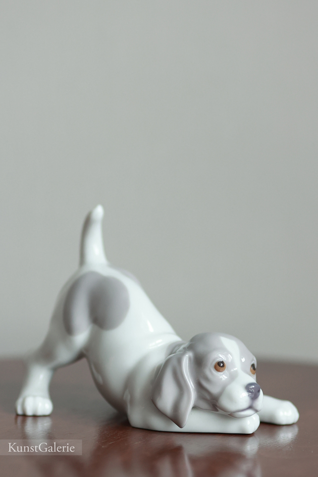 Игривый щенок, фарфоровая статуэтка, Lladro