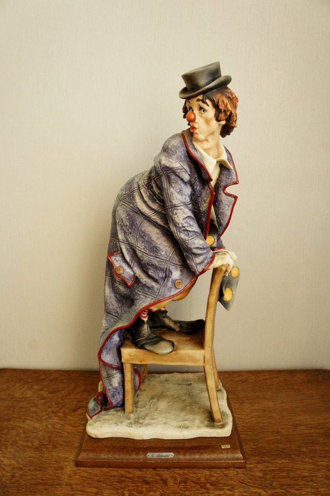 Клоун на стуле, Giuseppe Armani, Florence, Capodimonte, купить