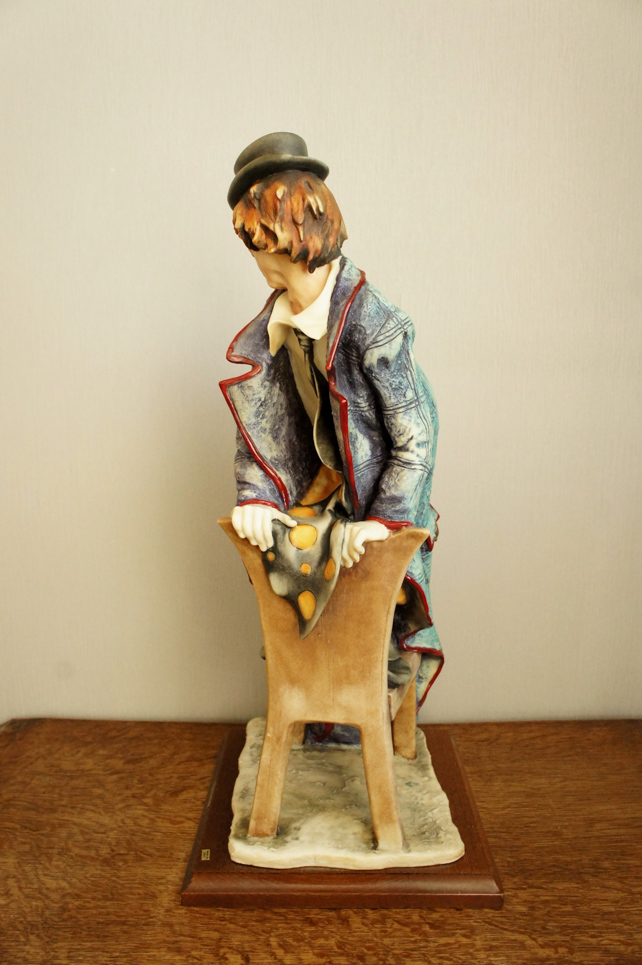Клоун на стуле, Giuseppe Armani, Florence, Capodimonte, статуэтка