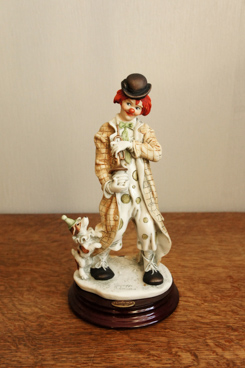 Клоун Джерри с собачкой, Джузеппе Армани, Флоренс, Каподимонте, статуэтка, KunstGalerie.ru