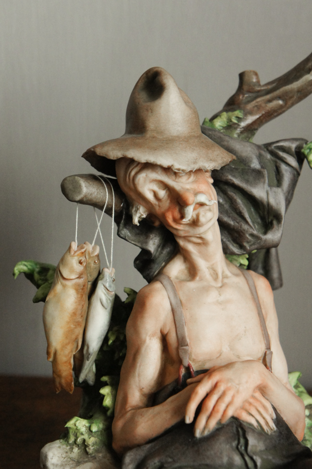 Спящий рыбак, Giuseppe Cappe, Capodimonte, статуэтка
