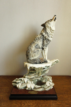 Волк на скале Mid Night, Giuseppe Armani, Florence, Capodimonte, статуэтка, KunstGalerie.ru