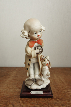 Клоун с собачкой, Giuseppe Armani, Florence, Capodimonte, статуэтка, KunstGalerie.ru