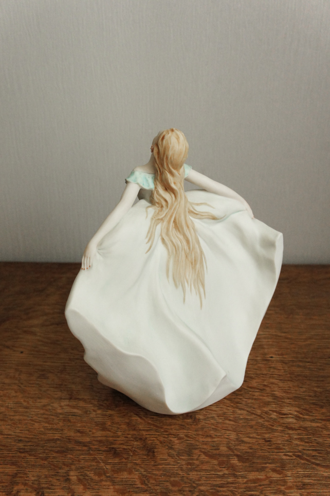 Девушка в голубом платье, Elite Porcellana, Capodimonte, статуэтка