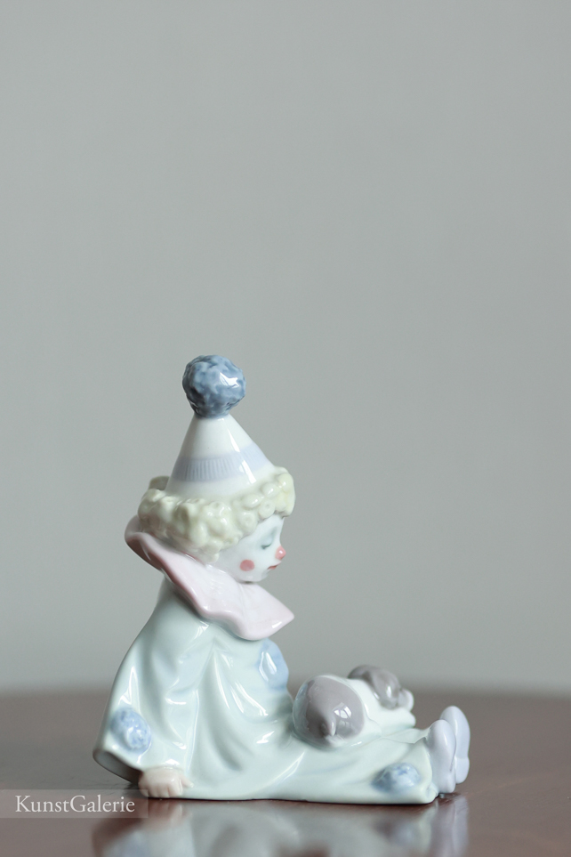 Пьеро с щенком, фарфоровая статуэтка, Lladro