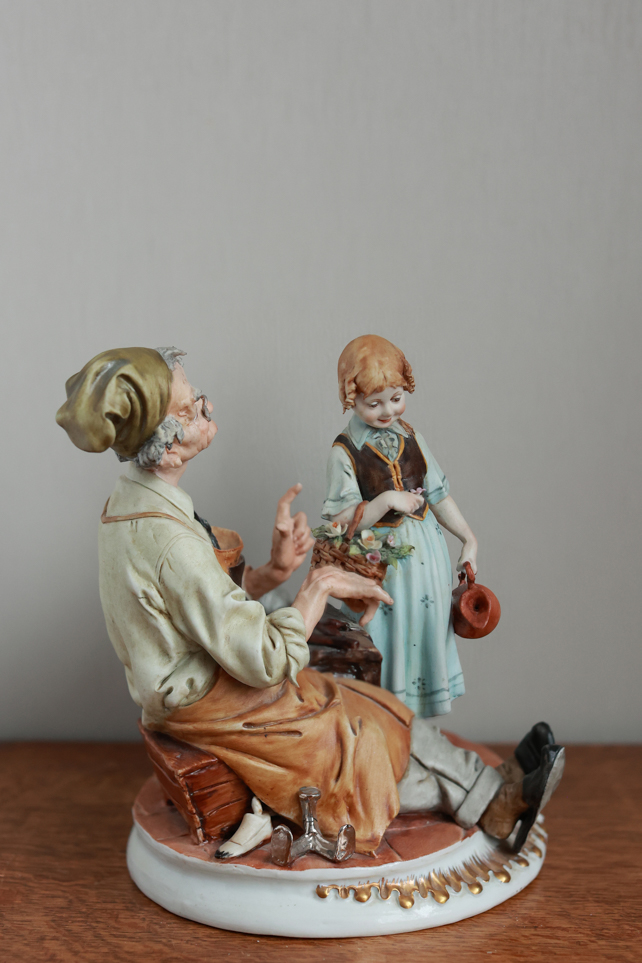 Сапожник с девочкой, Tyche Bruno, Capodimonte, статуэтка