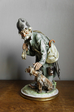 Бродяга и пес, Giuseppe Cappe, Capodimonte, фарфоровая статуэтка. KunstGalerie