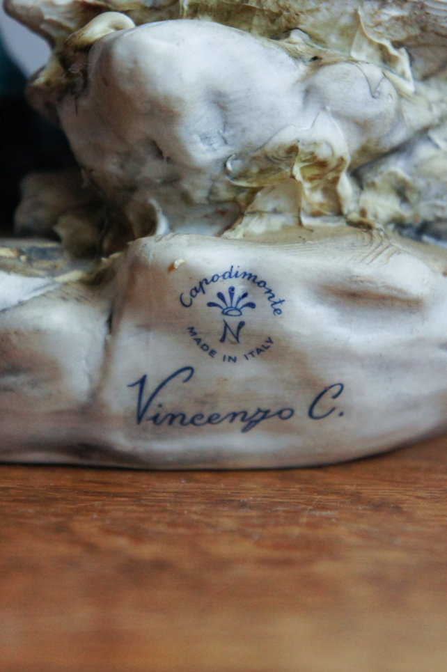Бродяга с котом, Vincenzo C., Каподимонте, статуэтка