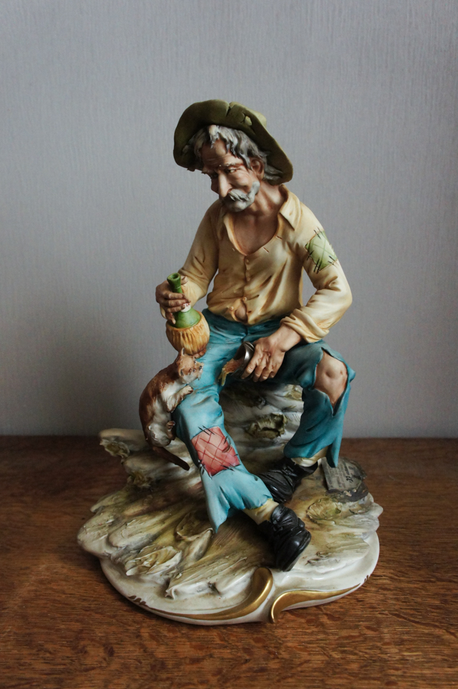 Бродяга с котом, Vincenzo C., Capodimonte, статуэтка