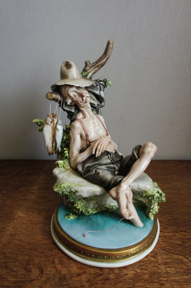 Спящий рыбак, Giuseppe Cappe, Capodimonte, статуэтка
