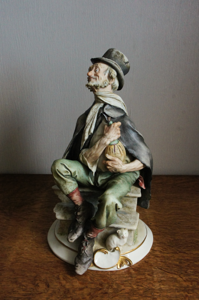 Мистер с бутылкой вина, Giuseppe Cappe, Capodimonte, статуэтка