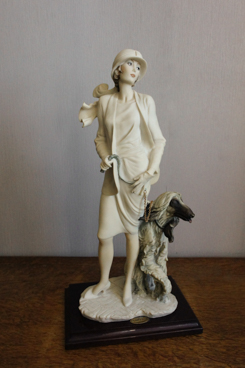 Тереза с афганской борзой, Giuseppe Armani, Florence, Capodimonte, статуэтка, KunstGalerie.ru