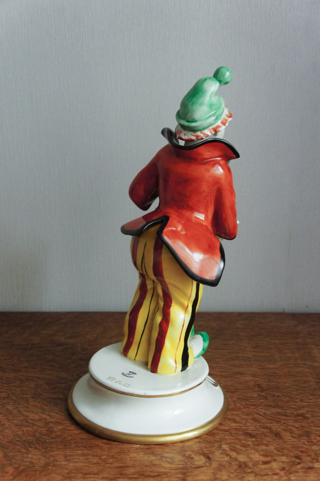 Клоун с гармошкой, Cesare Villari, Capodimonte, статуэтка