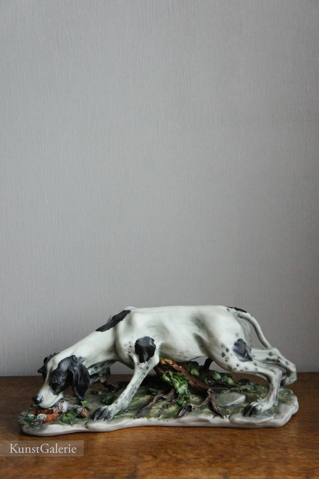 Охотничий пес, Cortese, Каподимонте, фарфоровые статуэтки. KunstGalerie