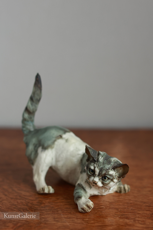 Играющий кот, Giuseppe Tagliariol, Capodimonte, статуэтка