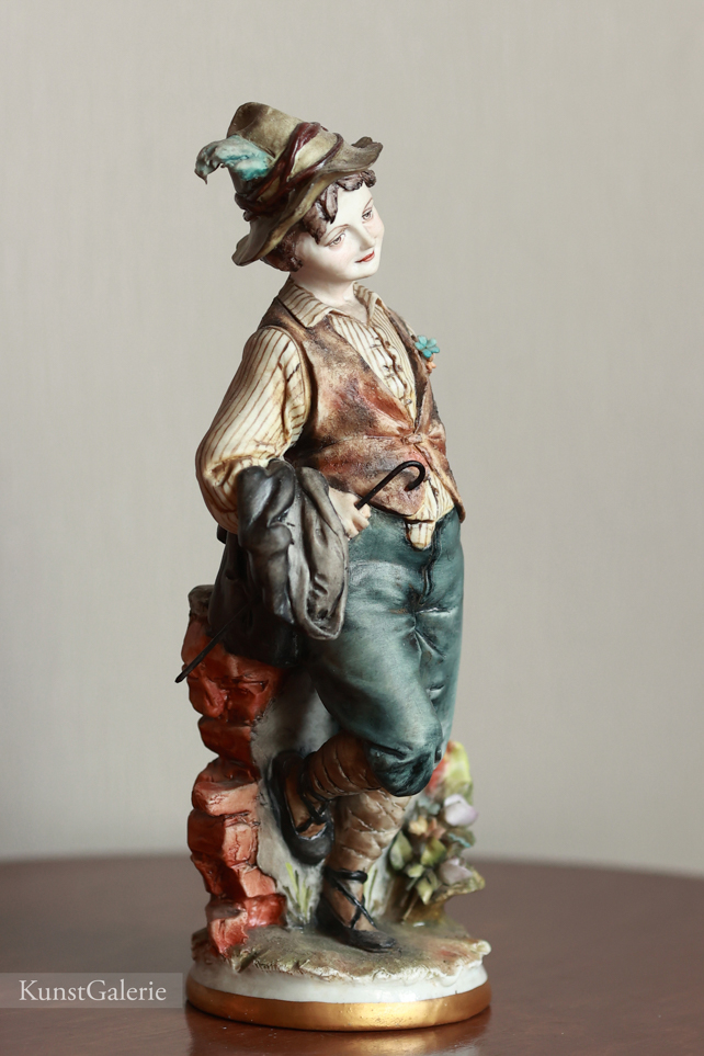 Мальчик с тростью, Tyche Bruno, Capodimonte, статуэтка