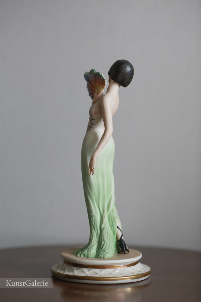 Леди в зеленом с веером, Sandro Maggioni, Capodimonte, статуэтка
