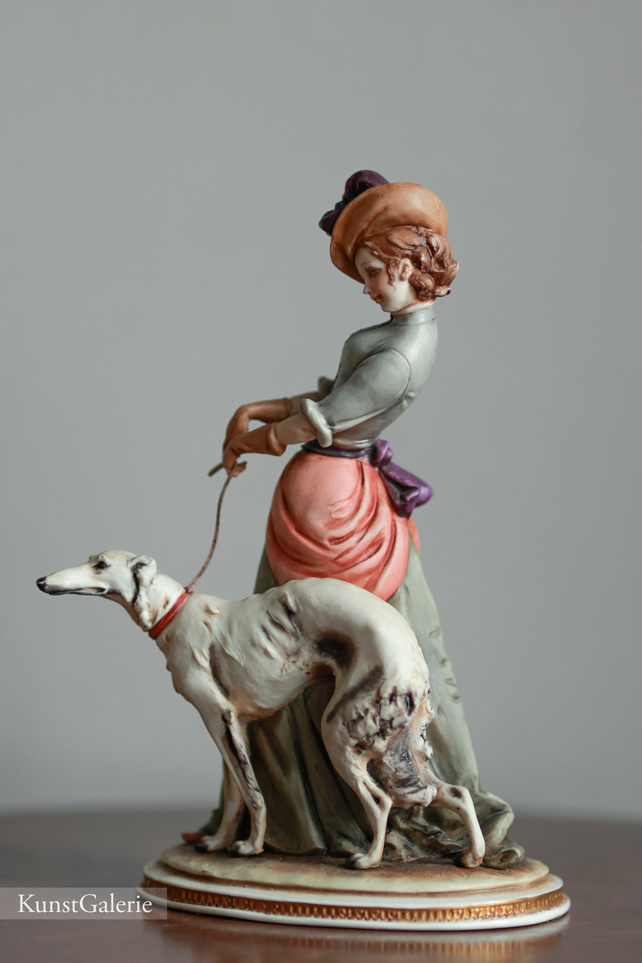Леди с борзой, Bruno Merli, Capodimonte, статуэтка