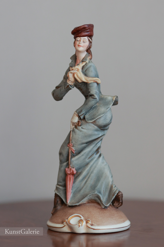 Дама с зонтом, Bruno Merli, Capodimonte, статуэтка