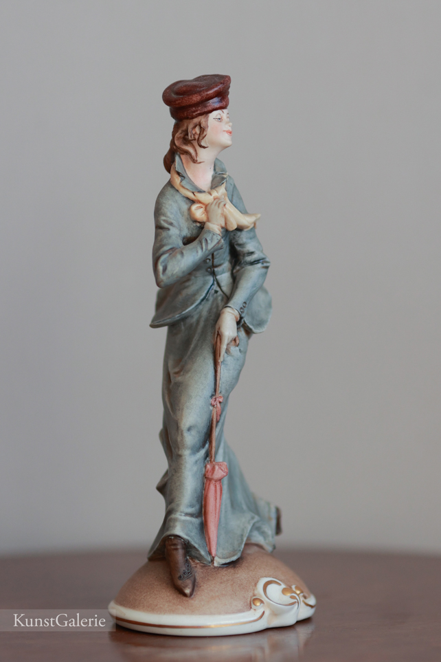 Дама с зонтом, Bruno Merli, Capodimonte, статуэтка