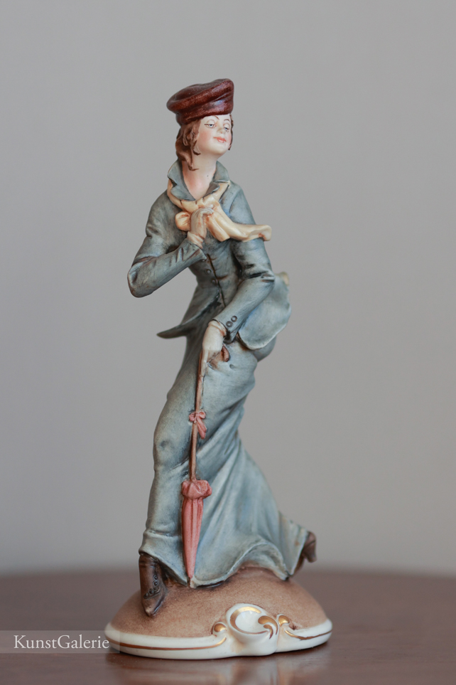 Дама с зонтом, Bruno Merli, Каподимонте, статуэтка
