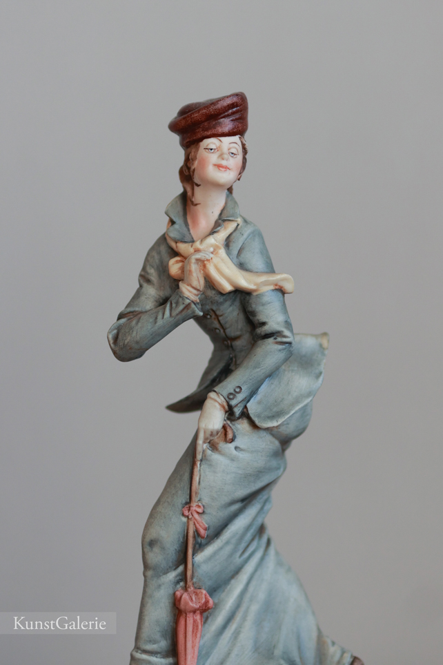 Дама с зонтом, Bruno Merli, Capodimonte, статуэтка