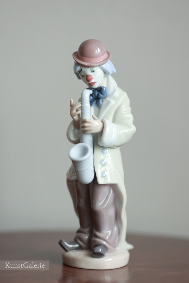 Клоун саксофонист, фарфоровая статуэтка, Lladro