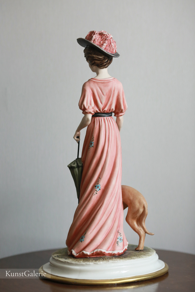 Леди с левреткой, Luciano, Capodimonte, статуэтка