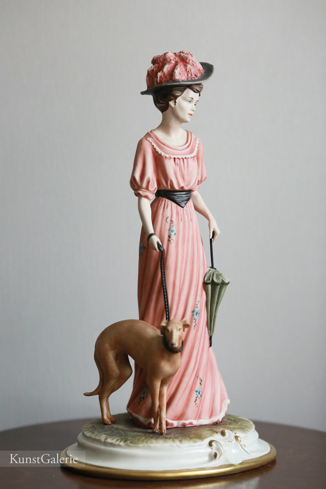 Леди с левреткой, Luciano, Capodimonte, статуэтка