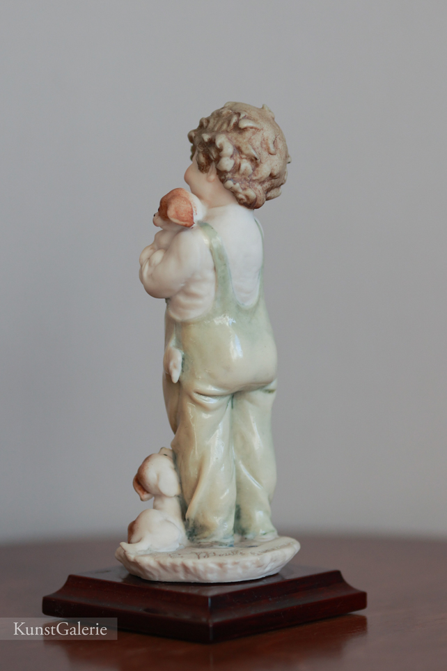 Мальчик с щенками, Bruno Merli, Capodimonte, статуэтка