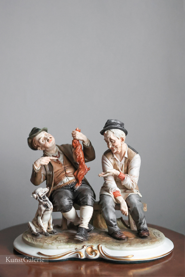 Истории у старой лавочки, Bruno Merli, Capodimonte, фарфоровая статуэтка. KunstGalerie