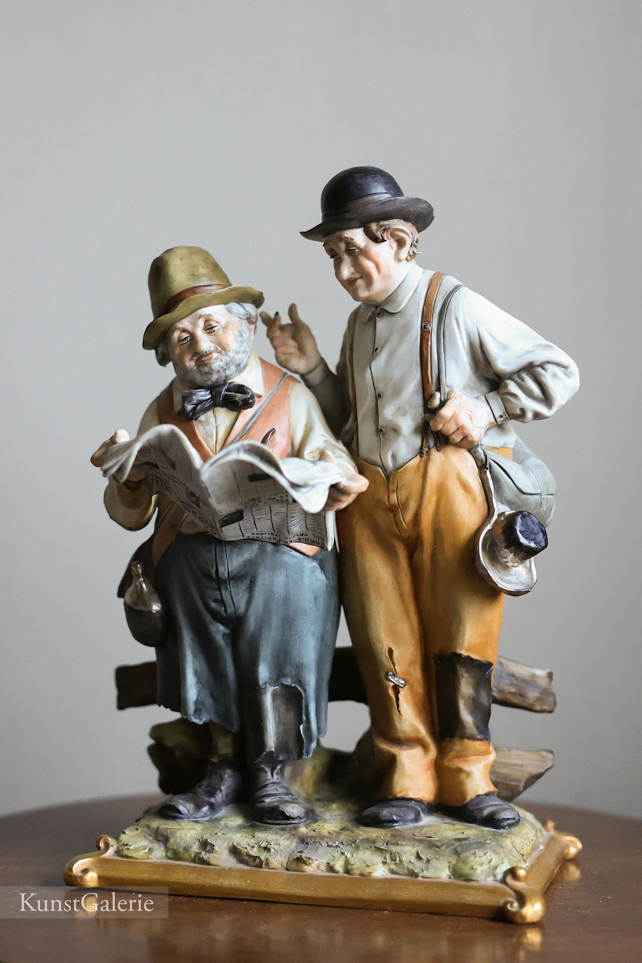 Джентльмены с газетой, Tyche Bruno, Capodimonte, статуэтка