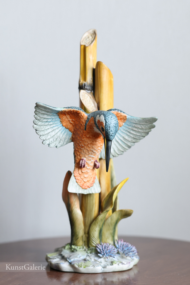 Зимородок, Cesare Villari, Capodimonte, фарфоровая статуэтка. KunstGalerie