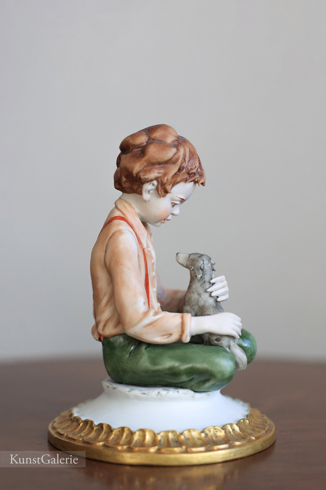 Мальчик с собачкой, Luigi Giorgio Benacchio, Capodimonte, статуэтка