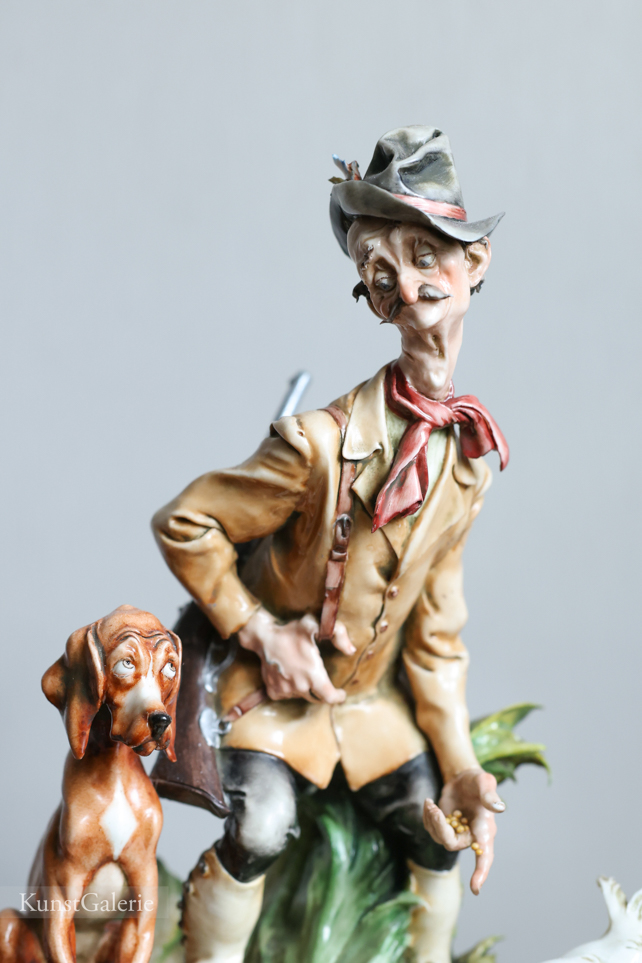 Охотник с собакой, Giuseppe Cappe, Capodimonte, статуэтка