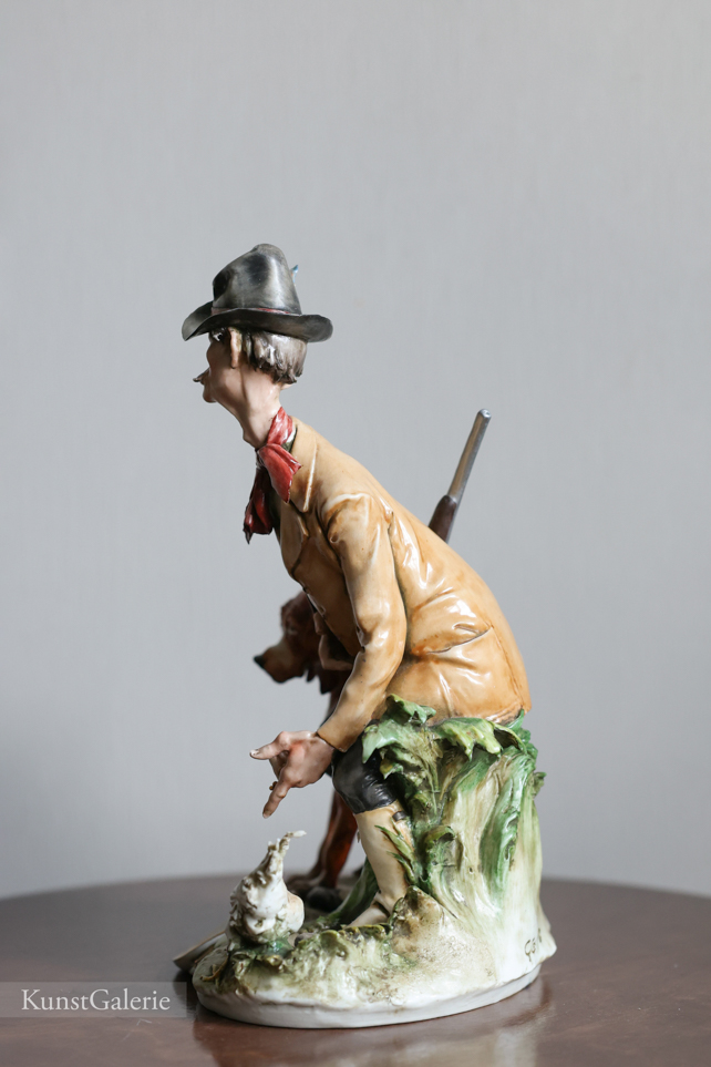 Охотник с собакой, Giuseppe Cappe, Capodimonte, статуэтка