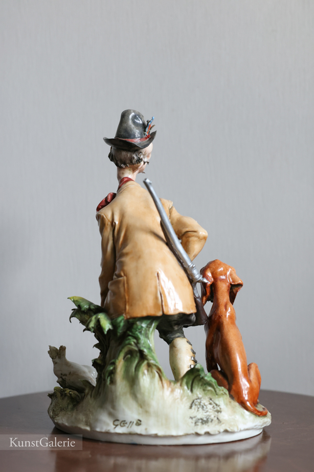Охотник с собакой, Giuseppe Cappe, Capodimonte, статуэтка